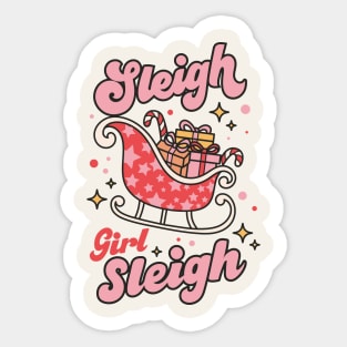 Sleigh Girl Sleigh Sticker